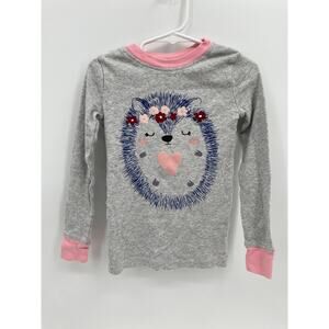 Kirkland 5 hedgehog gray long sleeve pajama top